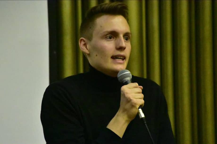 El representante de la Campaña Internacional para Abolir las Armas Nucleares (ICAN) para Alemania, Georg Sturm, visitó Bogotá el 5 de diciembre de 2017. / Sergio García - Agencia Anadolu