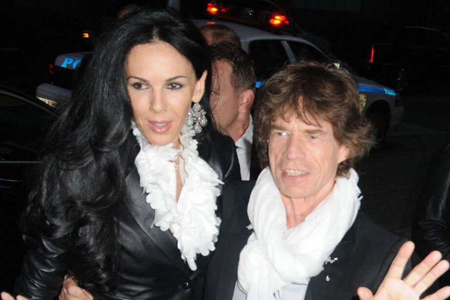 L'Wren Scott y Mick Jagger.