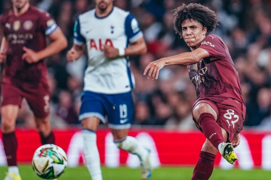 Manchester City, en su partido contra Tottenham.