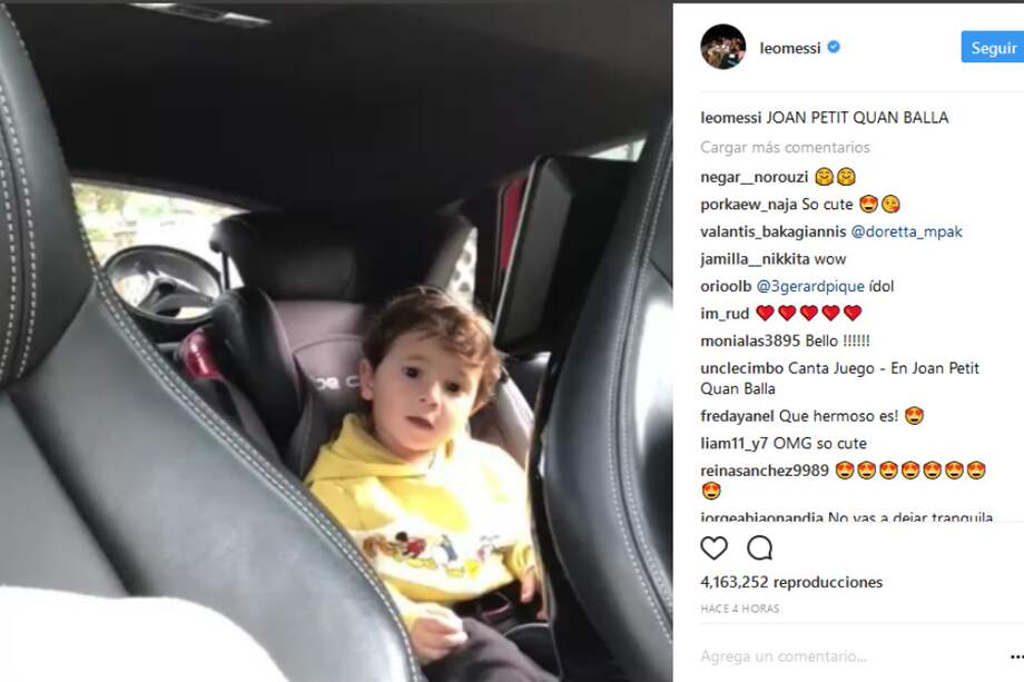 Hijo de Messi canta en catalán y Piqué bromea sobre el adoctrinamiento