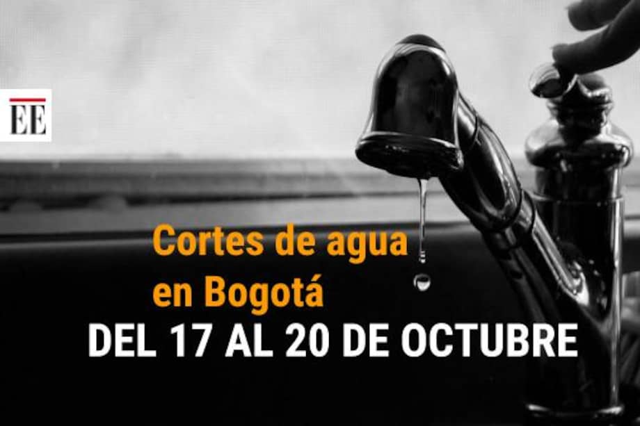 Esta semana habrá cortes de agua en 52 barrios de Bogotá y 21 de Soacha