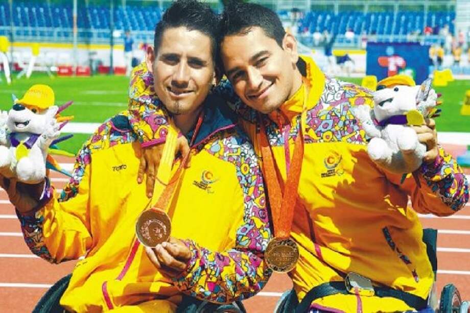 Javier Rojas (izq.) y Sairo Fernández, bronce y oro respectivamente en atletismo. / CPC