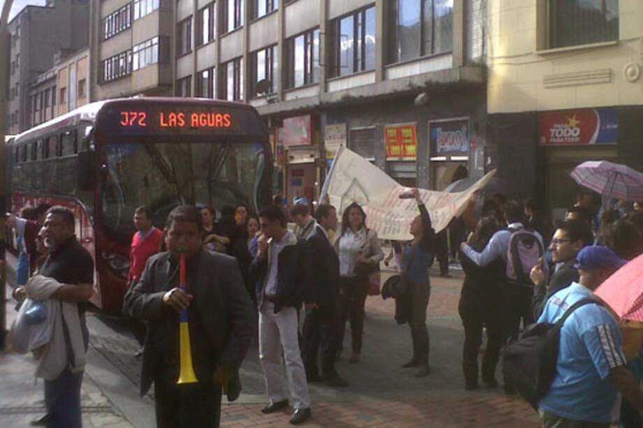 Funcionarios judiciales en paro.