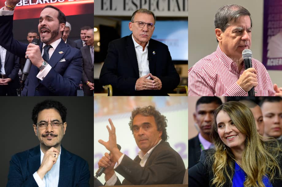 Abelardo De La Espriella, Roy Barreras, Juan Fernando Cristo, Iván Cepeda, Sergio Fajardo y Paloma Valencia.