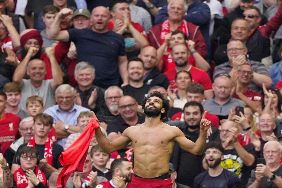 Mohamed Salah celebra el gol con el que sentenció la victoria del Liverpool sobre el Crystal Palace.