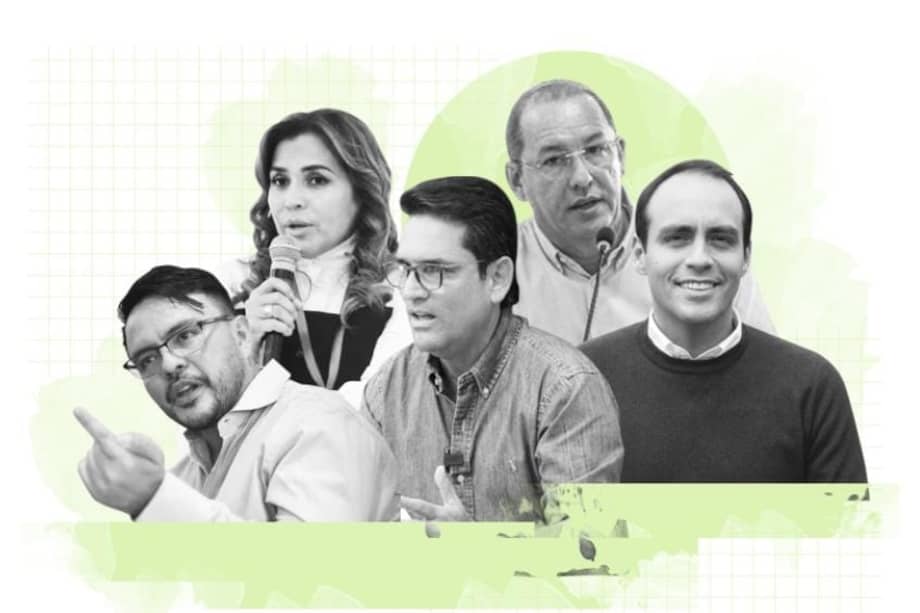 Felipe Harman, Rafaela Cortés, Juan Guillermo Zuluaga, Alexander Baquero y Alejandro Vega.