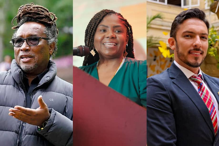 La vicepresidenta Francia Márquez (centro) fue la primera en encabezar el Ministerio de Igualdad. Sus sucesores, Carlos Rosero (izq.) y Juan Carlos Florián (der.), no han durado ni seis meses.