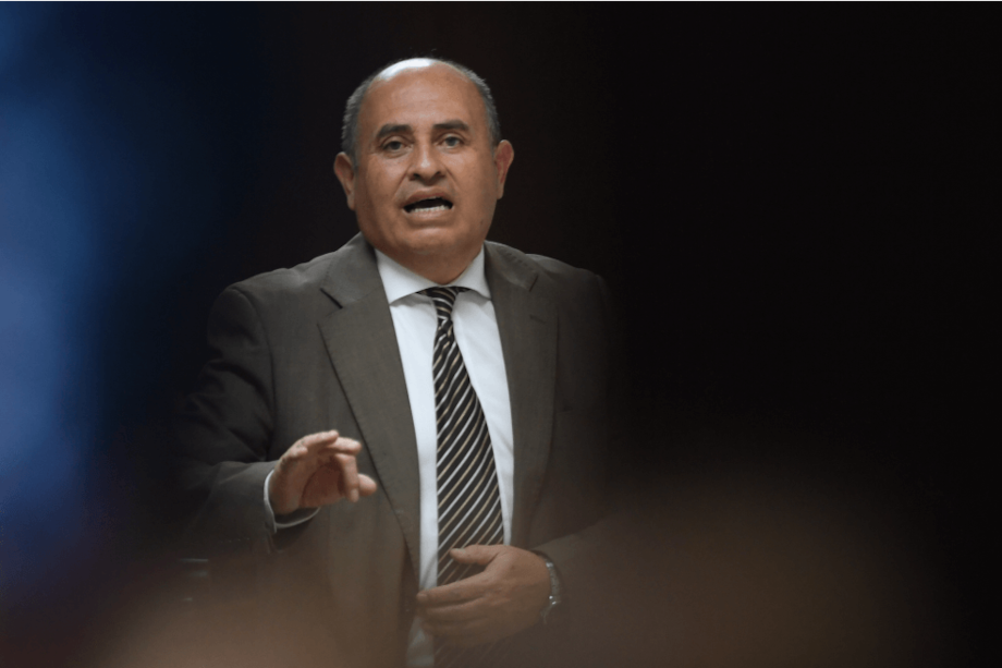 El fiscal del caso, en la audiencia de imputación, dijo que posiblemente sería una “red de espionaje corporativo". En la foto, Fabio Augusto Martínez Lugo. / Cristian Garavito - El Espectador.