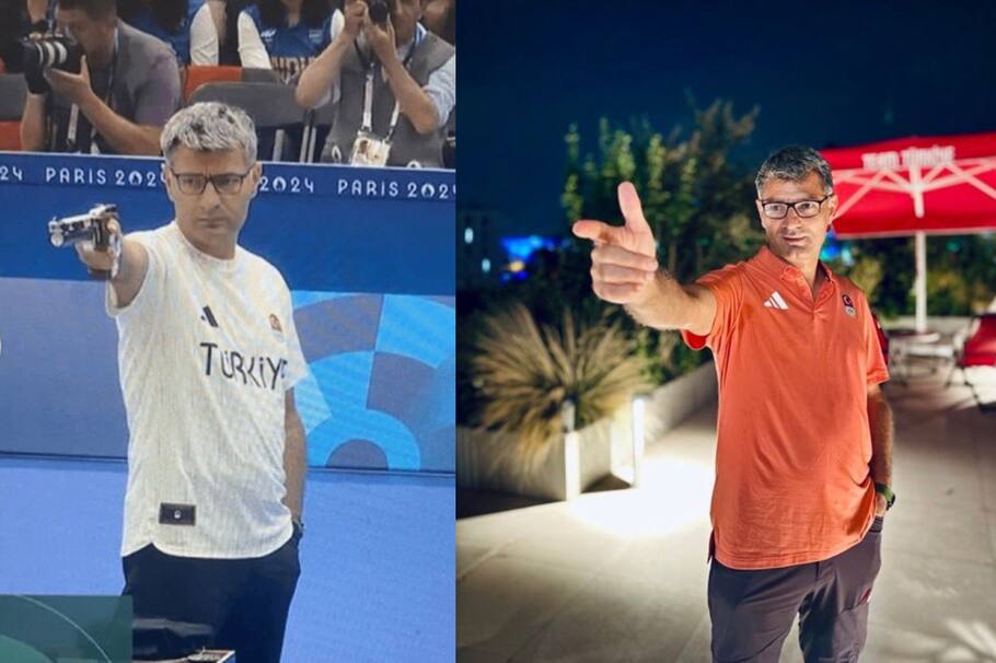 Yusuk Dikec, tirador turco que obtuvo medalla de plata en Paris 2024.