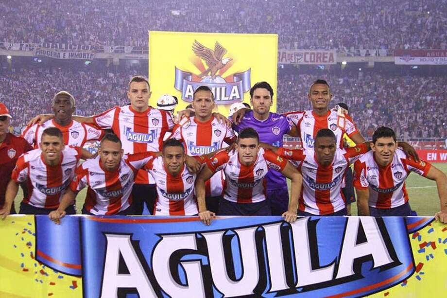 El equipo de Júnior que jugó el partido de ida de la final de la Liga Águila. Foto: Júnior FC