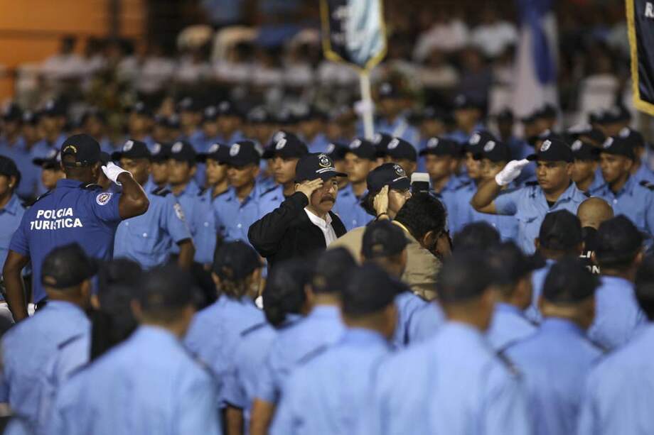 El presidente de Nicaragua, Daniel Ortega, participó esta semana en un homenaje a la Policía local. / EFE