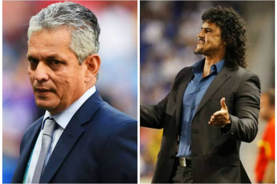 Reinaldo Rueda, D.T de Nacional - Leonel Álvarez, D.T de Medellín / AFP