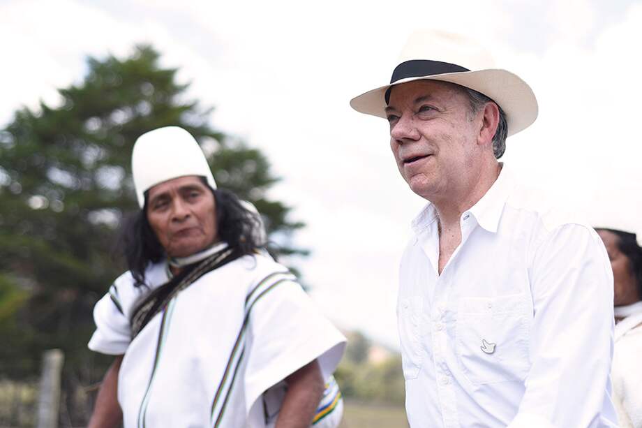 Juan Manuel Santos en Nabusímake, Sierra Nevada de Santa Marta. / Cortesía