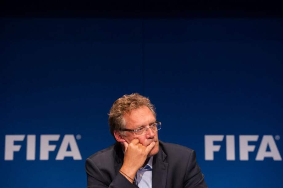 Jerome Valcke durante una conferencia de prensa tras una reunión del Comité Ejecutivo de la Fifa. Foto: AFP