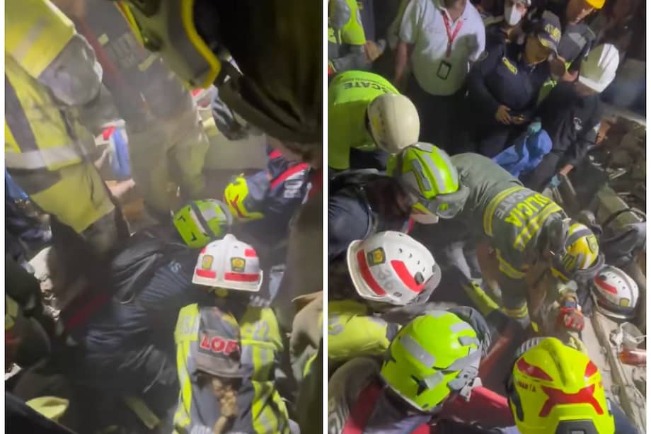 La joven logró ser sacada de los escombros luego de seis horas de trabajo de tres cuerpos de socorro.