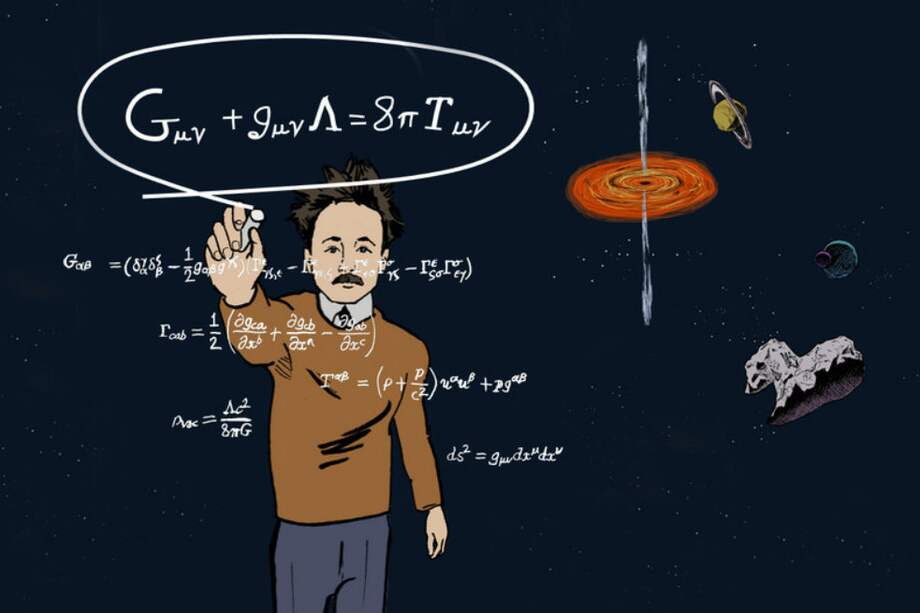 Las ecuaciones de la teoría de la relatividad general de Einstein cambiaron la visión del espacio, el tiempo y el universo./ Science/Ngliyen
