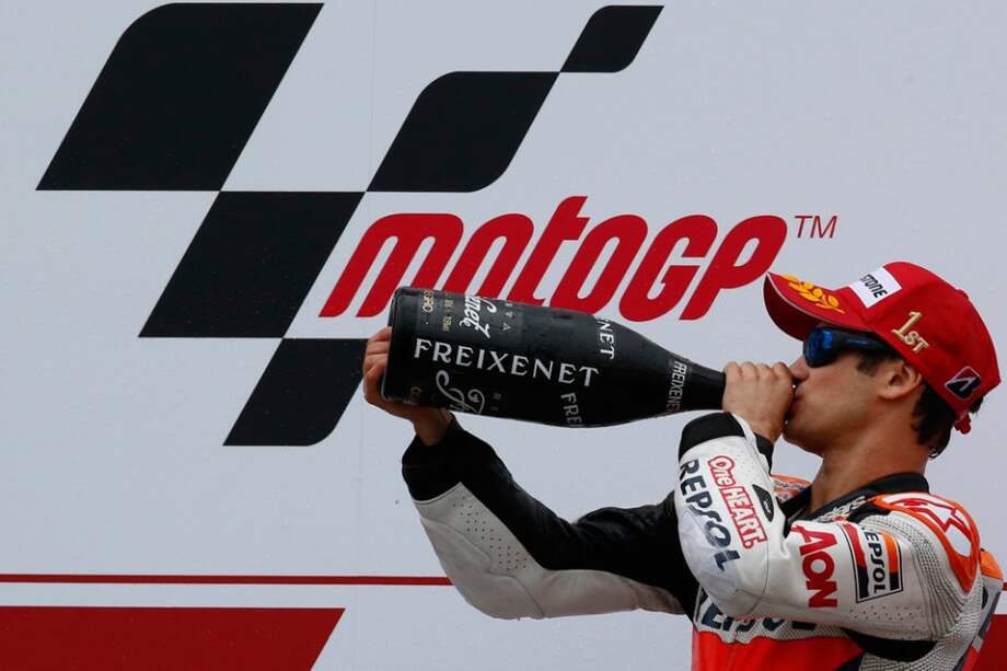 Dani Pedrosa bebió el último sorbo de victoria de 2012 / AFP