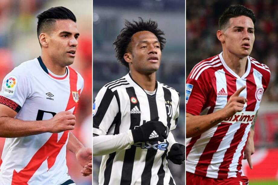 Radamel Falcao García, Juan Guillermo Cuadrado y James Rodríguez podrían jugar con sus clubes durante esta primera semana de 2023.