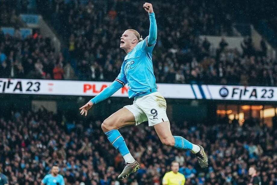 El delantero noruego Erling Haaland nueve goles en sus últimos tres partidos.