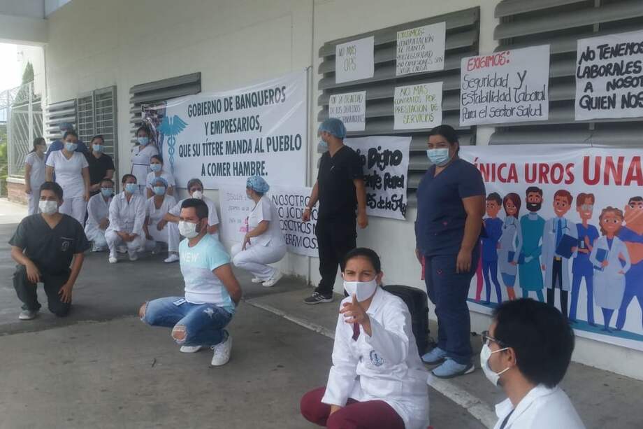 La Alcaldía explicó que junto al nuevo gerente de la ESE, realizarán un estudio para analizar la situación contractual de los trabajadores. / Cortesía Diego Batero