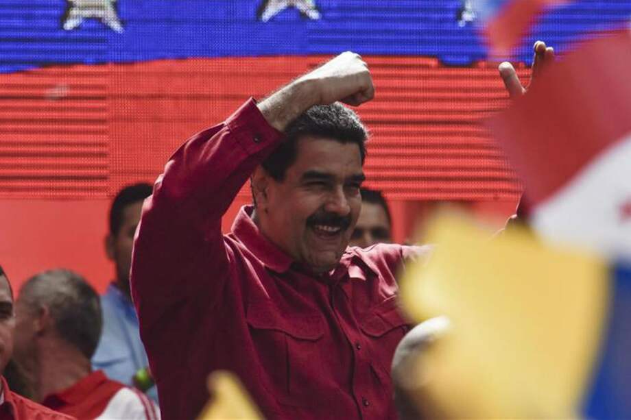 El presidente venezolano Nicolás Maduro durante una manifestación de apoyo a su Gobierno y de rechazo al presidente estadounidense Donald Trump, en Caracas / Agencia Anadolu