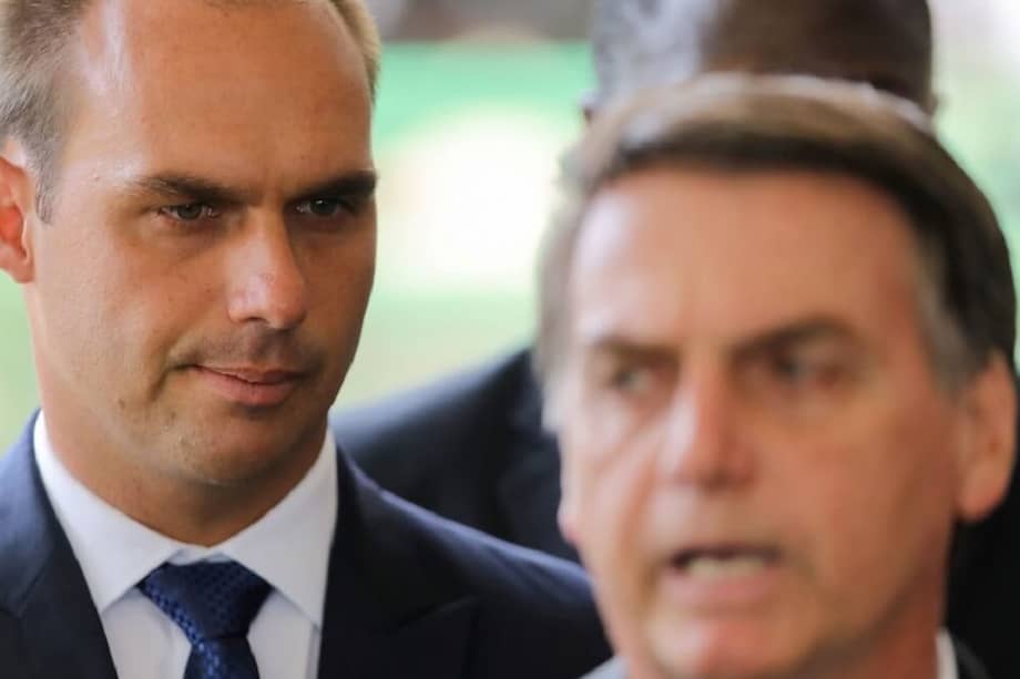 Eduardo Bolsonaro es el diputado federal con más votos en la historia de la democracia brasileña. / AFP
