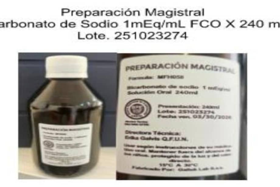 Uno de los productos es una fórmula magistral de bicarbonato de sodio.