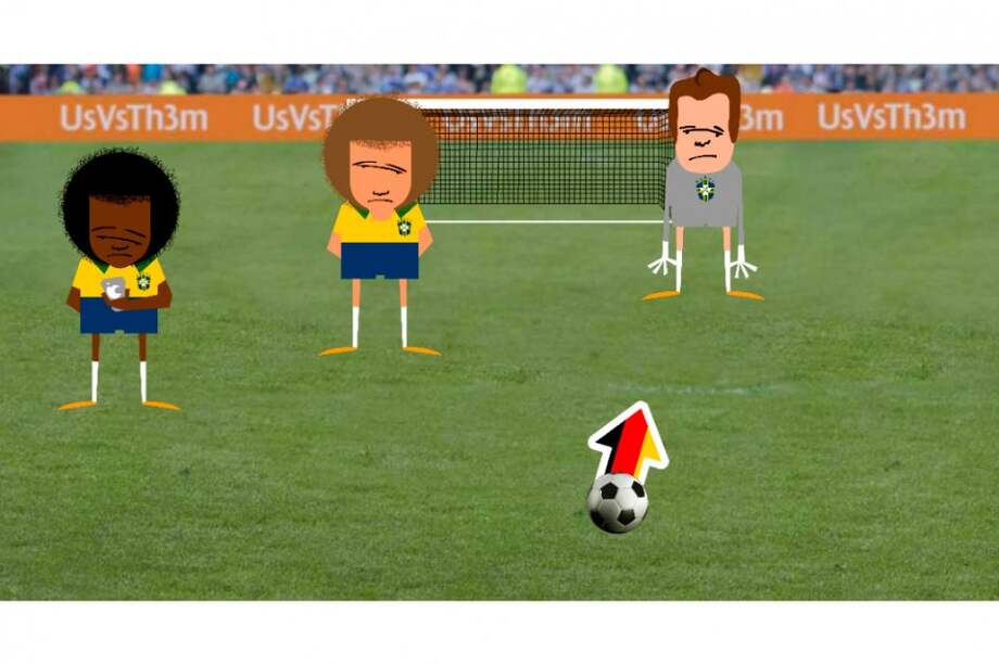 Recrean goleada de Alemania a Brasil en juego en línea