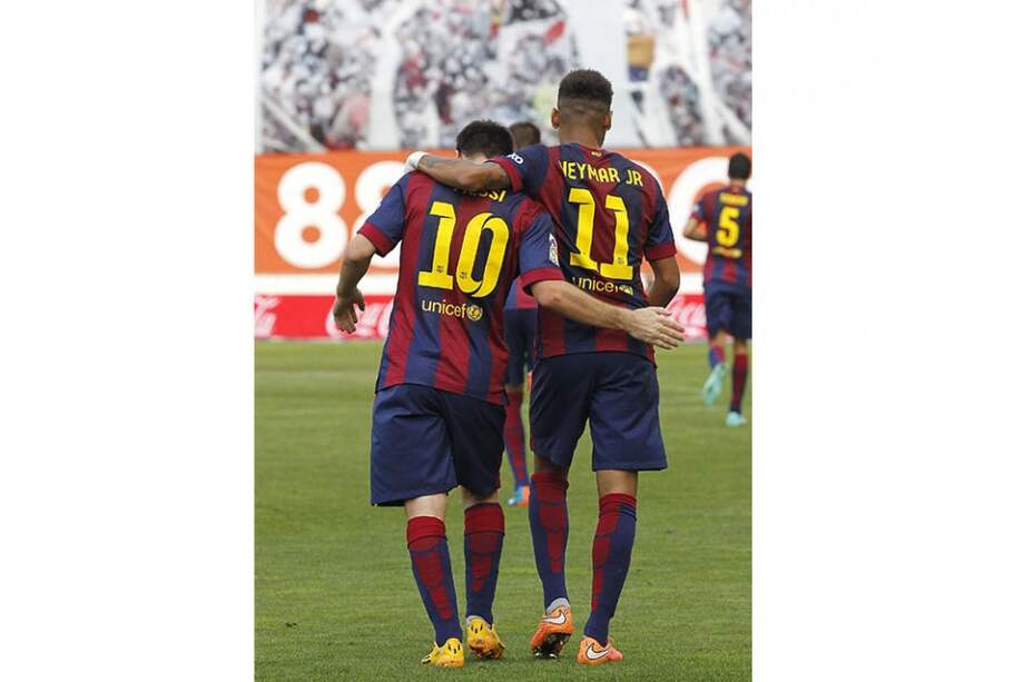 Messi y Neymar, se enfrentarán este sábado en Pekín. //AFP