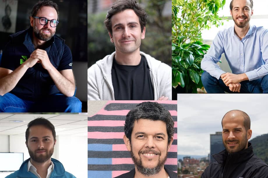 Jorge Camacho, de Gopass; Antonio Nunes, de Instaleap; Fernando Sucre, de R5; Juan Pablo Pineda, de Mensajeros Urbanos, Jorge Soto, de Alegra; y Santiago Molina, de Finkargo. Todos son emprendedores colombianos que hacen parte de la red Endeavor.