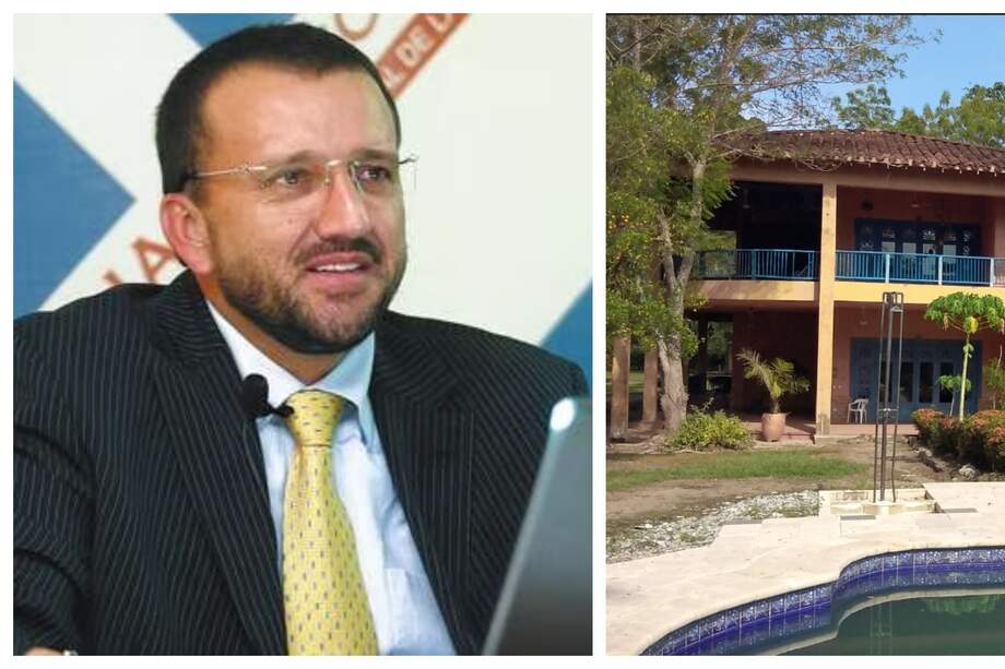 Alias Macaco, en una de las propiedades que al parecer compró con dinero del narcotráfico en Antioquia.