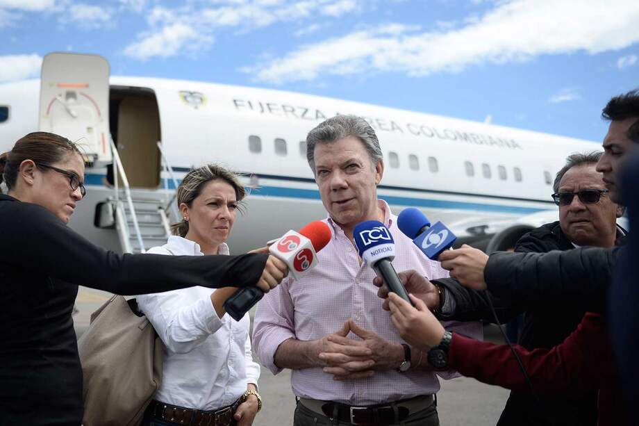 El presidente Santos en declaraciones a la prensa en Cúcuta. / SIG