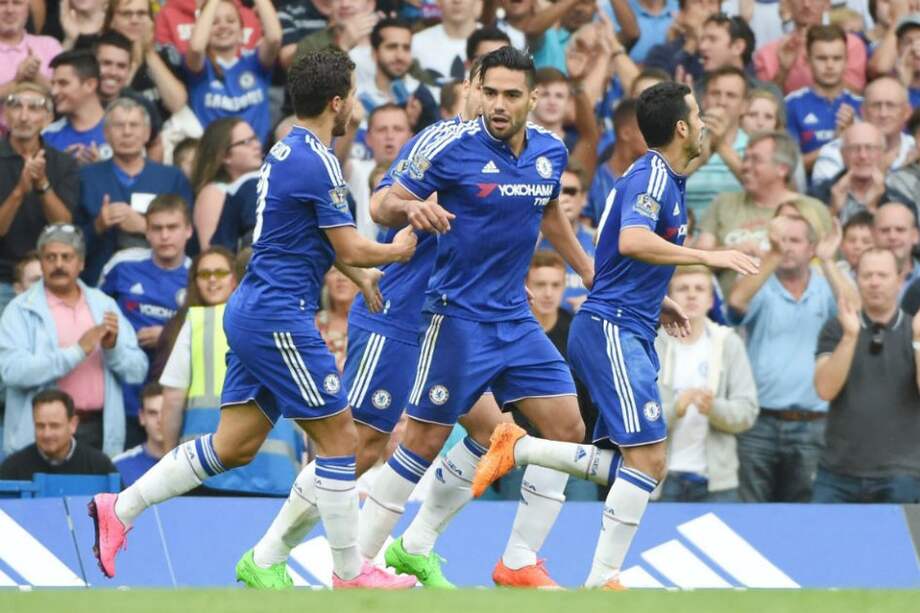 Falcao marcó su primer tanto en la Premier League con el Chelsea. Foto: AFP