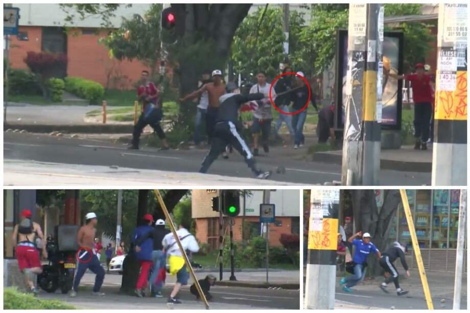 Hinchas de Nacional y Medellín se enfrentan a machete