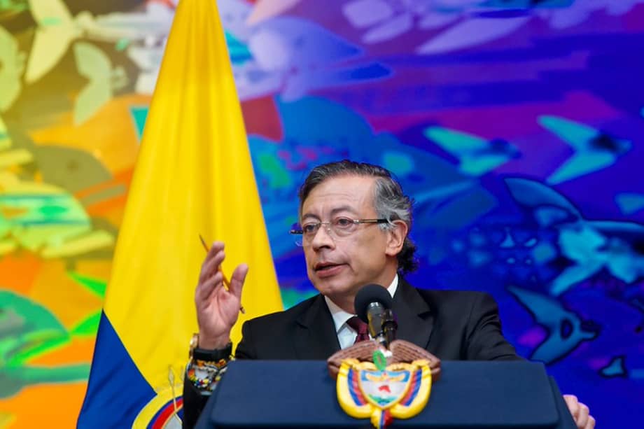 El presidente Gustavo Petro en el Congreso. Dio su último discurso este 20 de julio.
