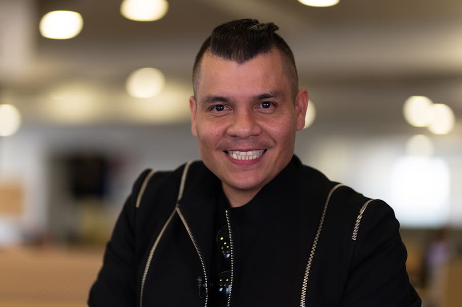 Alzate, cantante de música popular, durante su visita a El Espectador