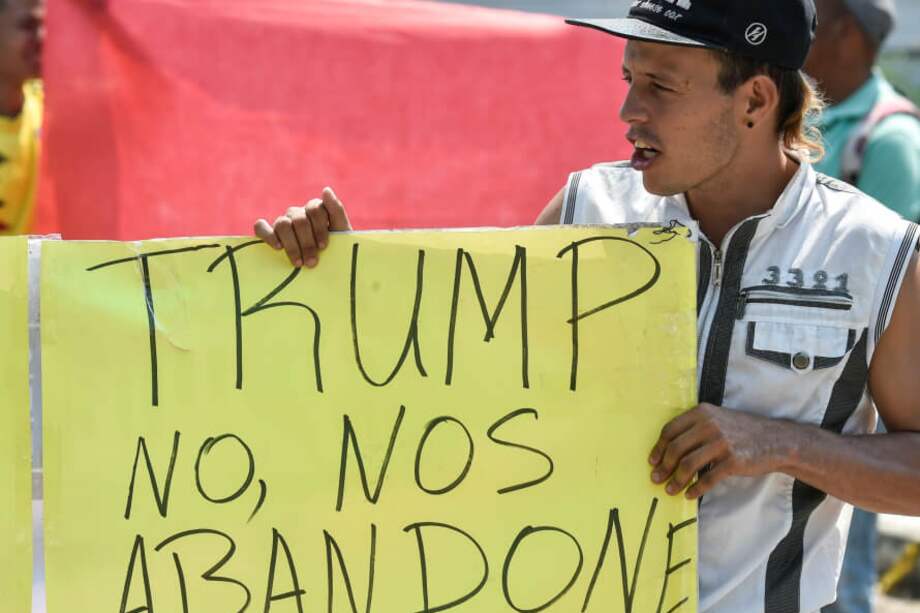Venezolanos le piden a Donald Trump que siga apoyando a Juan Guaidó. / AFP