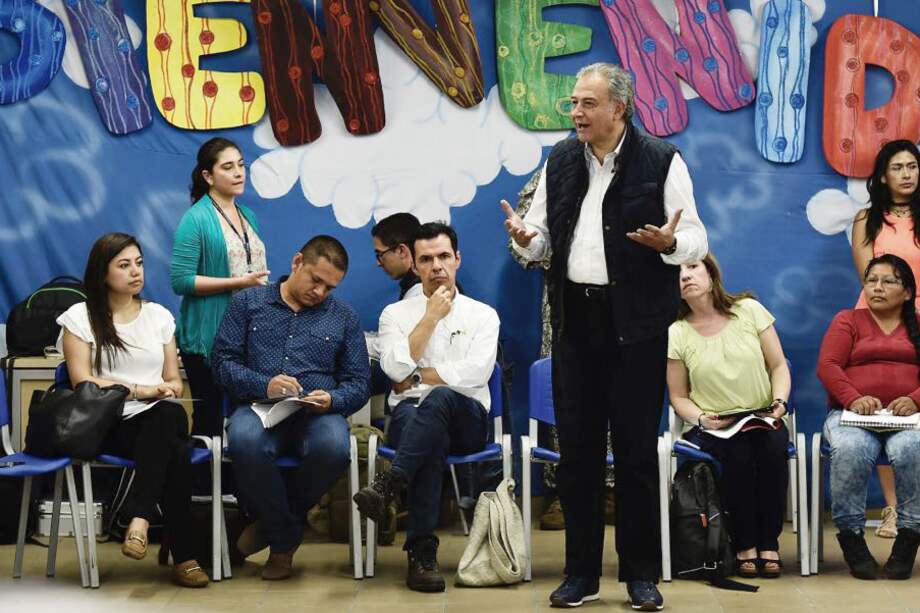 Líderes sociales de Corinto (Cauca) se reunieron este miércoles con el vicepresidente Óscar Naranjo. / Vicepresidencia