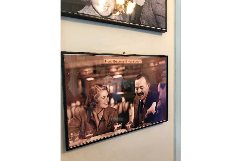 Fotografía de Ingrid Bergman y Enerst Hemingway. La imagen adorna una de las paredes de la que fue la casa del ganador del Nobel, en Cayo Hueso.