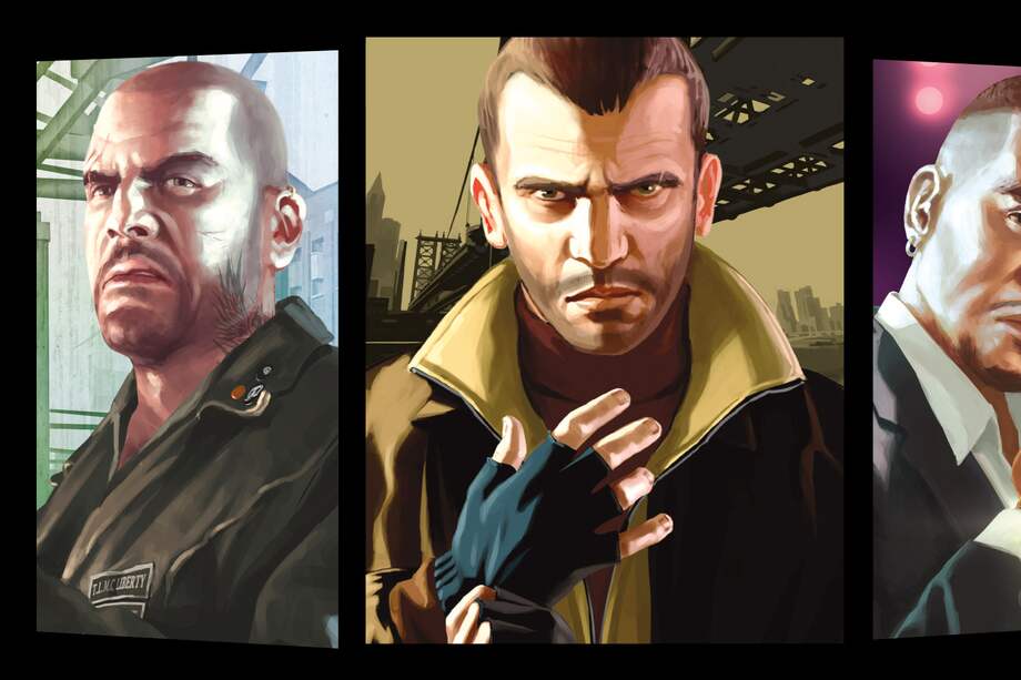 En el centro, Niko Bellic, protagonista de Grand Theft Auto (GTA) IV.
