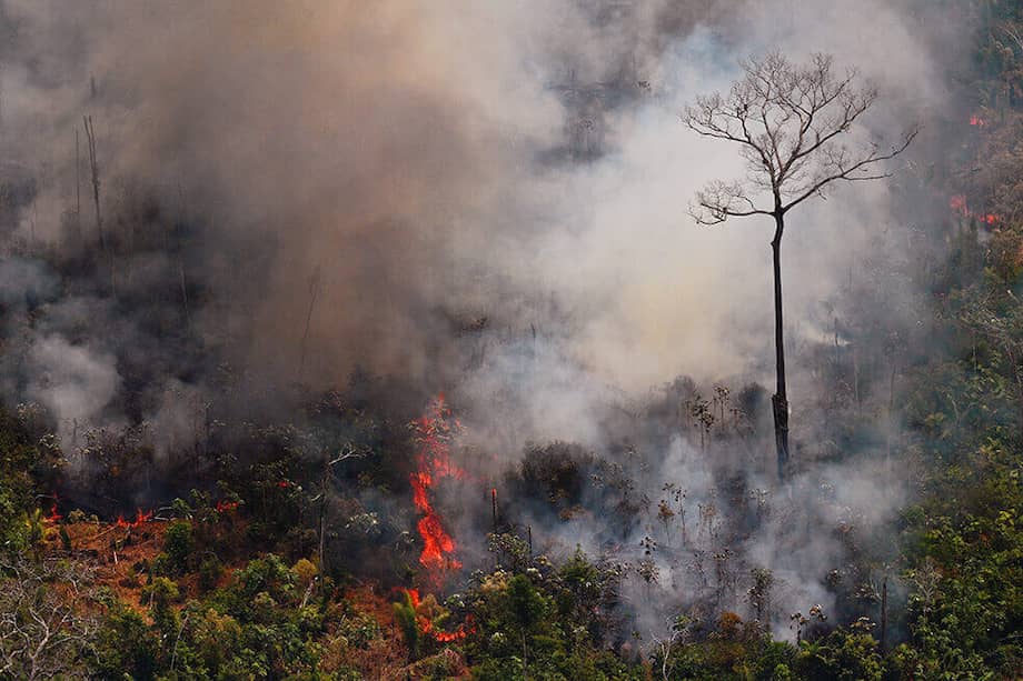 Así lucían los incendios del Amazonas hace unas semanas. / AFP.