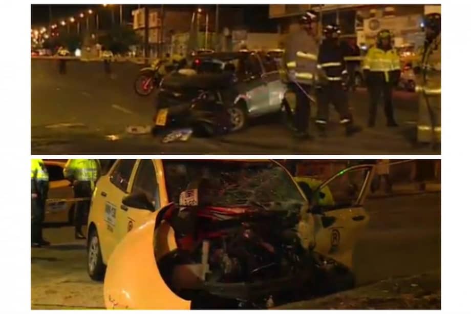 Grave accidente protagonizaron un taxi y un carro particular en el sur de Bogotá