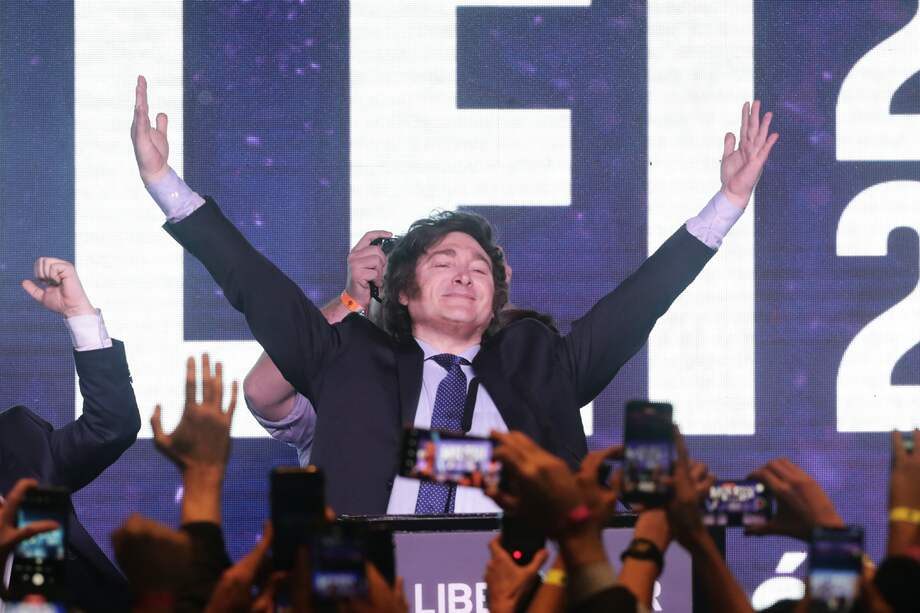Javier Milei, candidato presidencial por el partido La Libertad Avanza en Argentina.