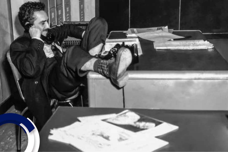 García Márquez en la redacción de El Espectador.