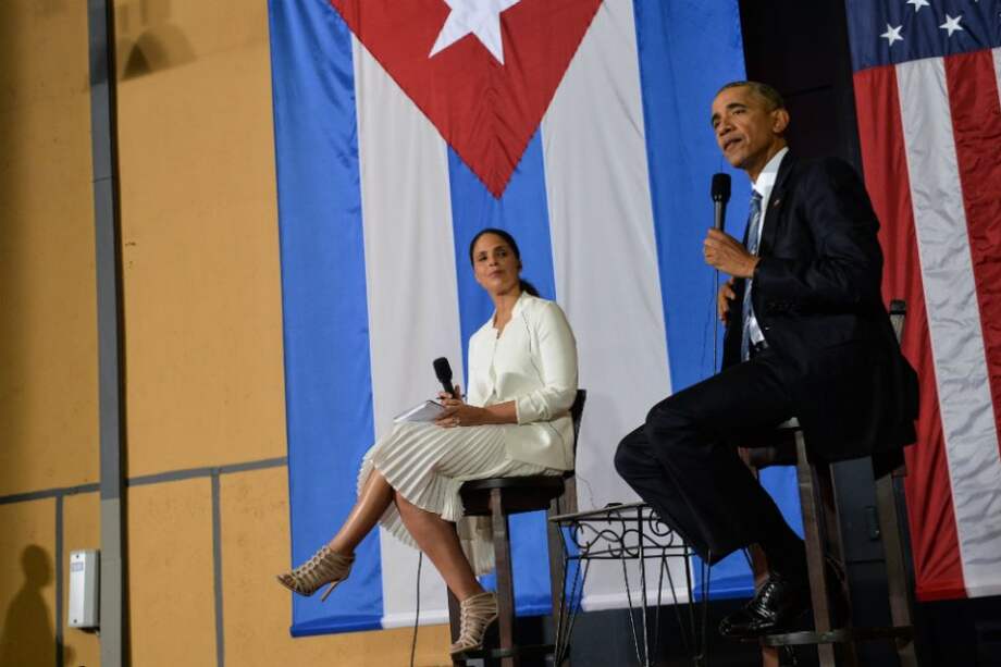 Obama en reunión con empresarios cubanos. / AFP