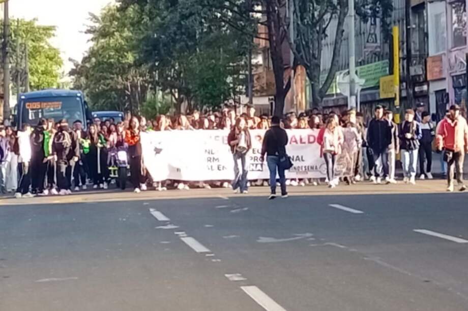 Bloqueos por manifestaciones en Bogotá, este lunes 29 de enero.