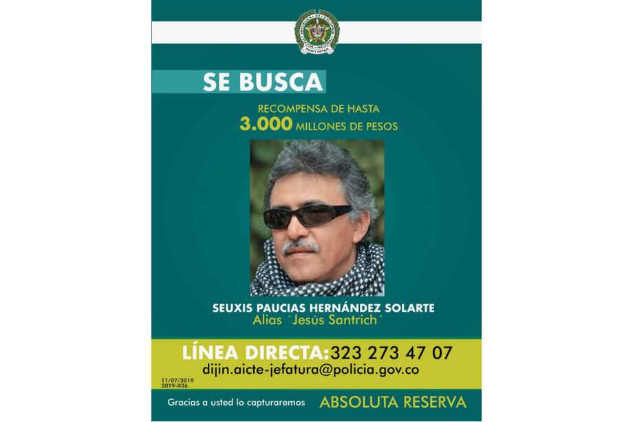 El anuncio fue hecho por el director nacional de la Policía por medio de su cuenta de Twitter. / Cortesía Policía