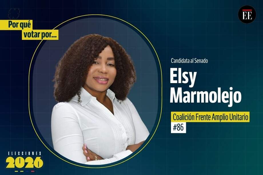 Elsy Marmolejo García es candidata al Senado. Va por la coalición Frente Amplio Unitario.