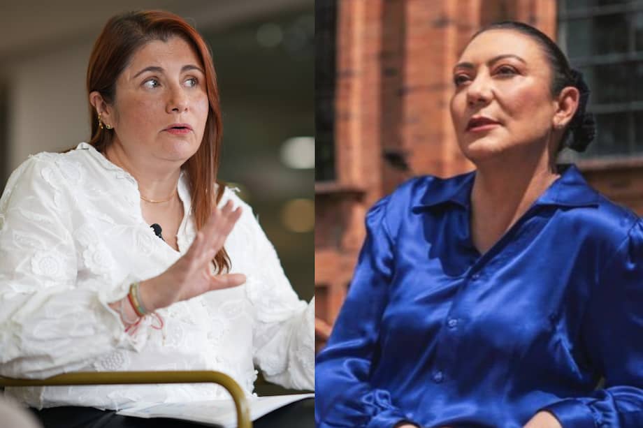 Defensora del Pueblo, Iris Marín (izq.) y directora del ICBF, Carolina Restrepo Cañavera (der.)
