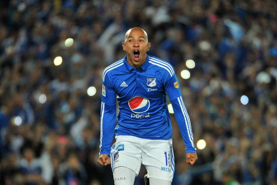 Jonathan Estrada, autor del segundo gol de Millonarios en El Campín. / Andrés Torres